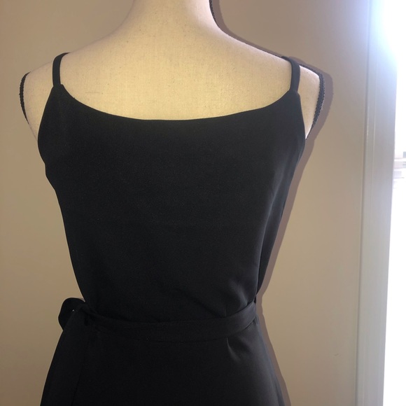 Anette black wrap A line dress - Picture 8 of 10